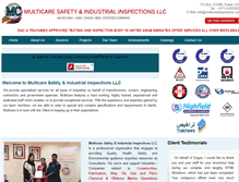 Tablet Screenshot of multicareinspections.com
